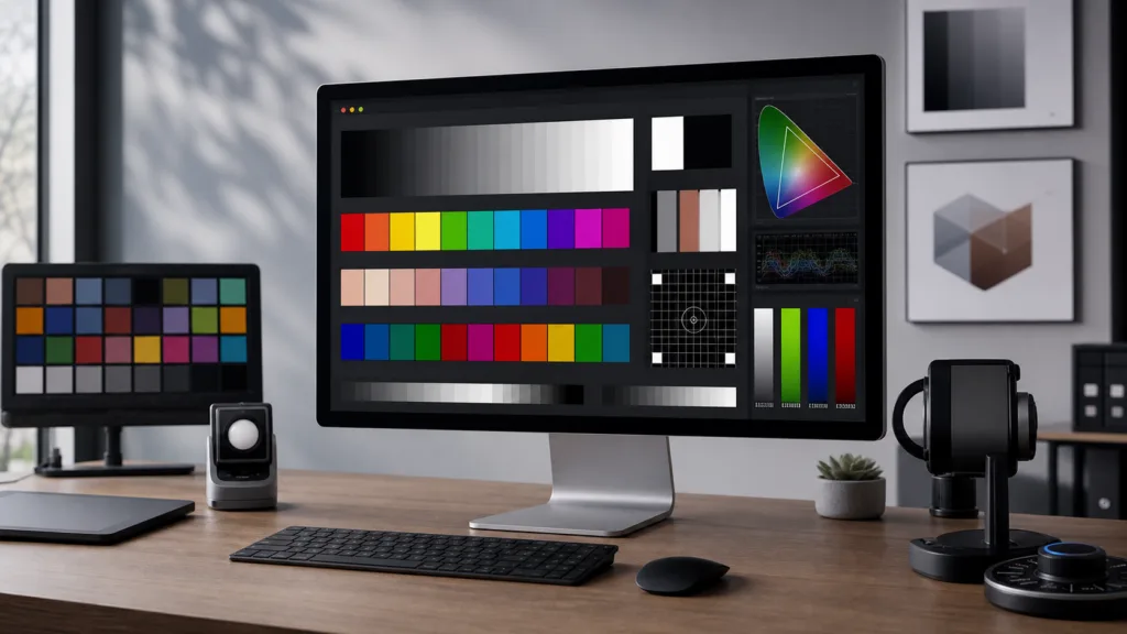 PatternSpace macOS pattern generator showing display calibration patterns